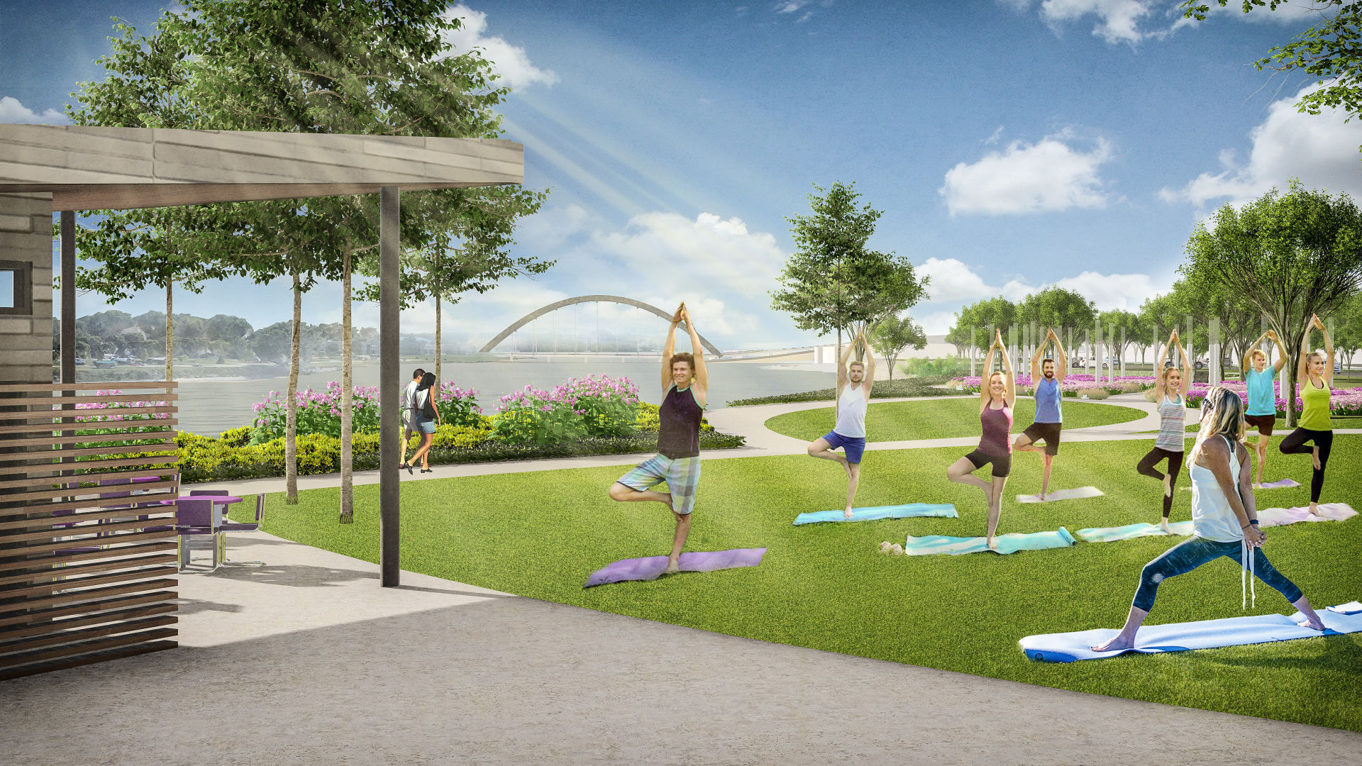 Missouri River riverfront redevelopment rendering